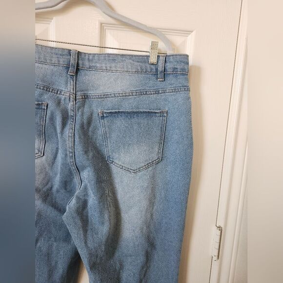 Honey & Bristle Light Wash High Waist Skinny Jeans Distressed 16 - Picture 13 of 14